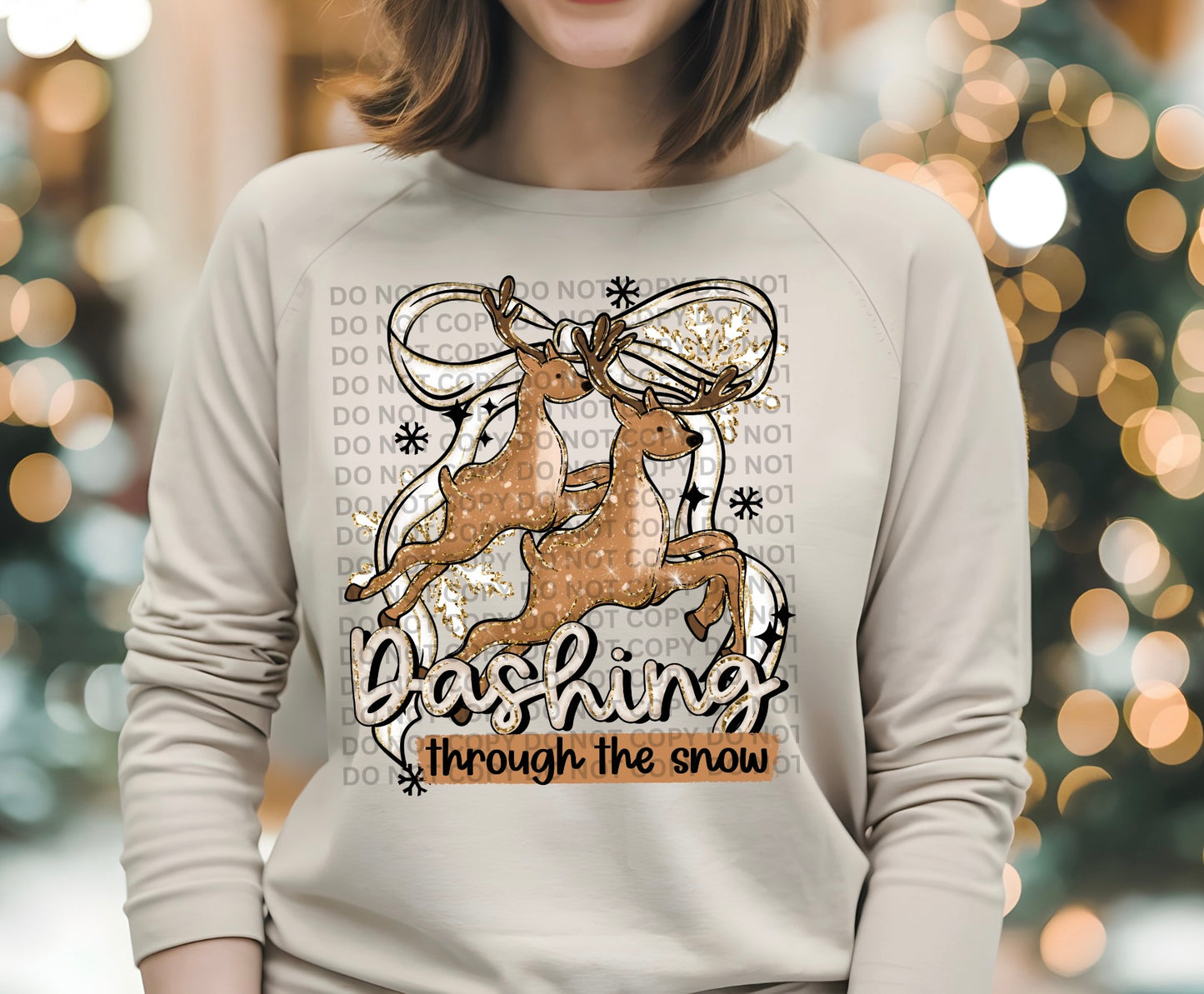 Dashing Through The Snow DTF Transfer