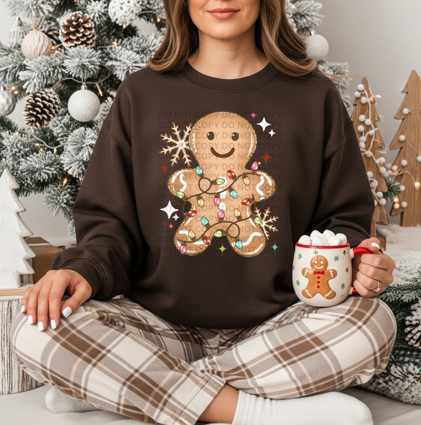 Gingerbread with Lights DTF Transfer