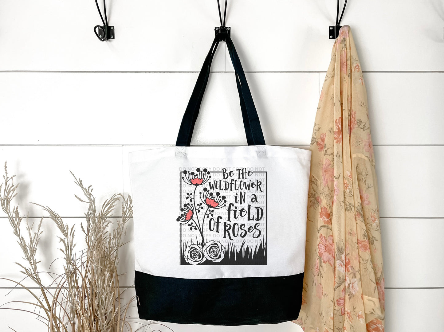 Be The Wildflower Canvas Tote