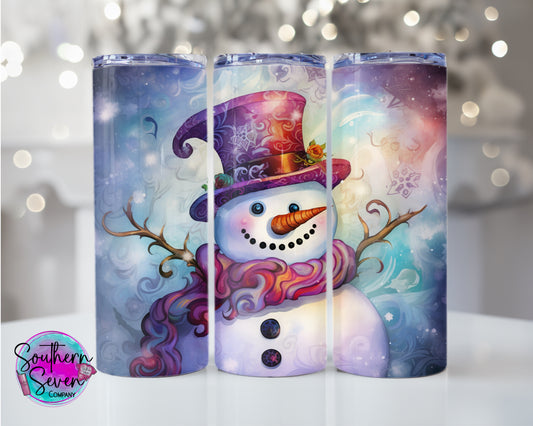 Colorful Christmas Snowman