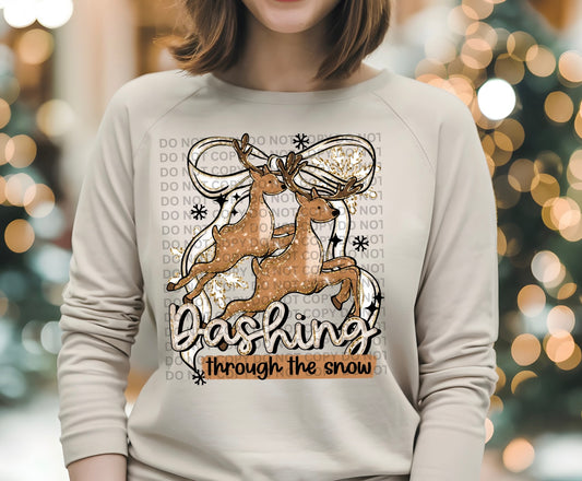 Dashing Through The Snow DTF Transfer