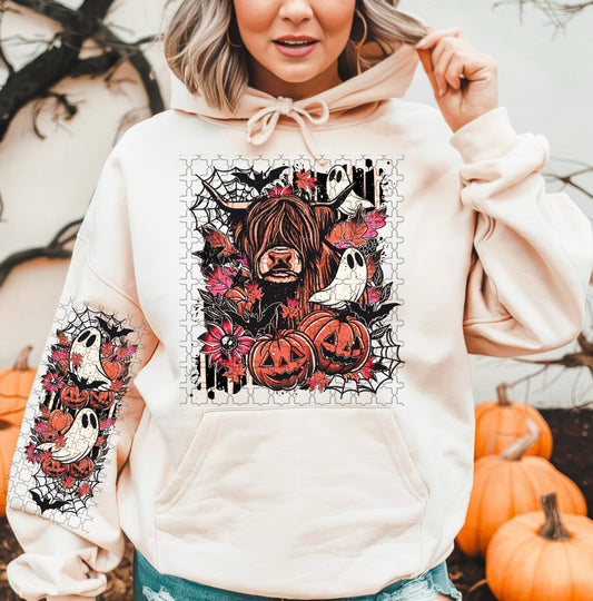 Floral Highland Cow