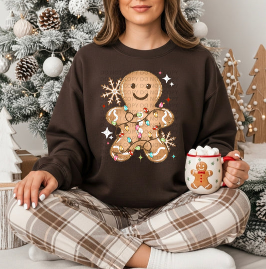 Gingerbread with Lights DTF Transfer