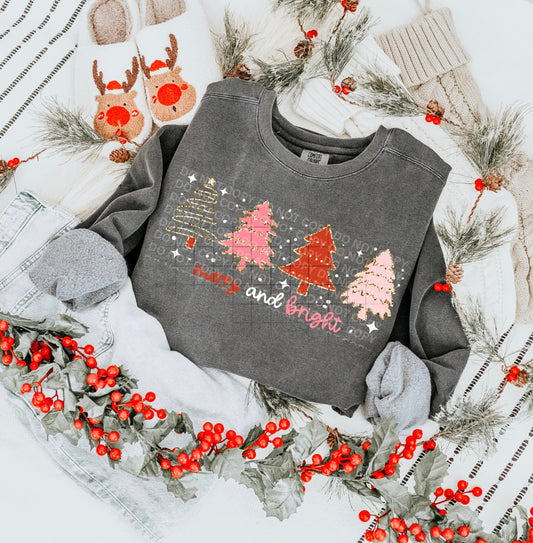 Merry and Bright DTF Transfer