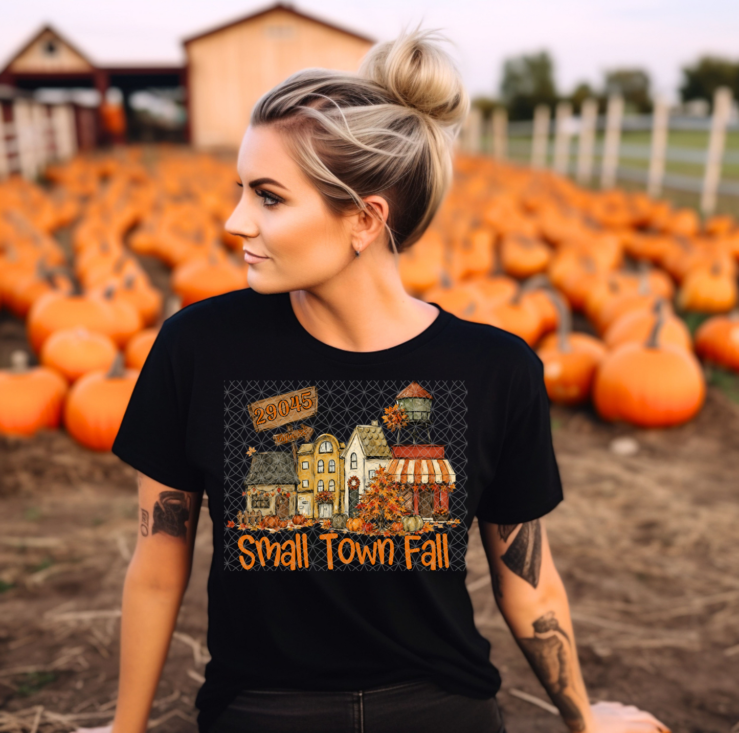 Small Town Fall Sublimation Print