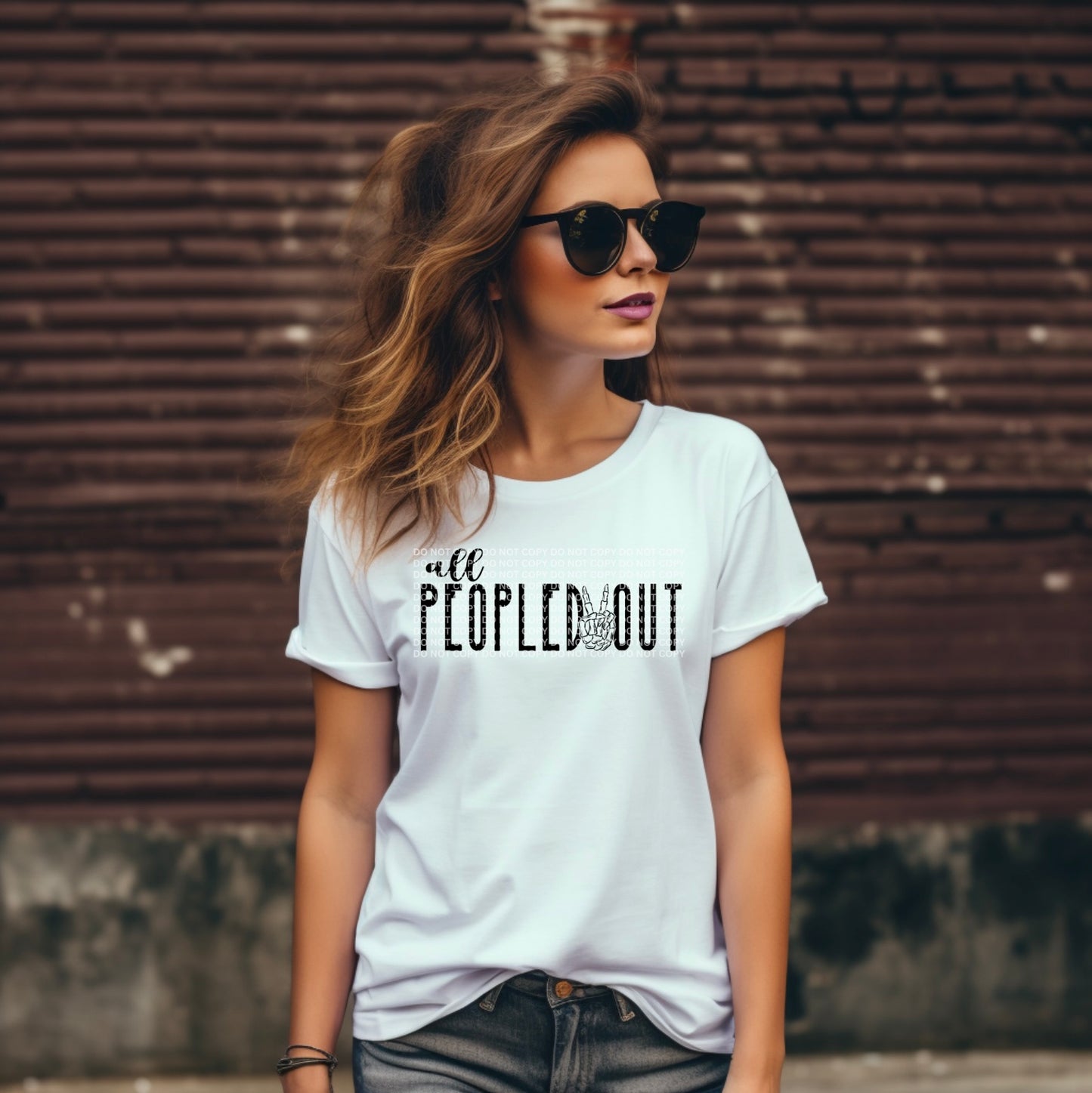 All Peopled Out DTF Transfer