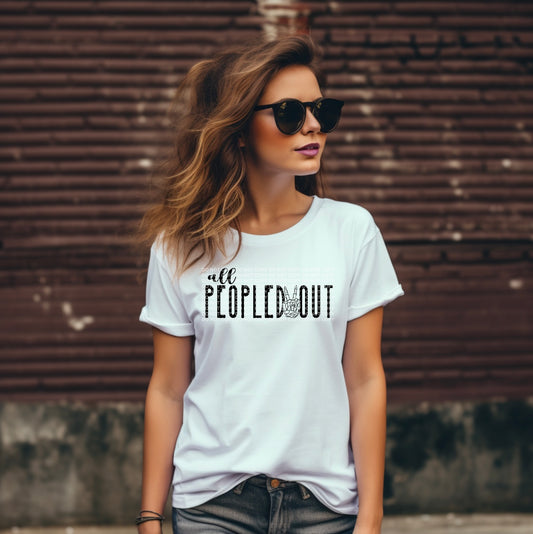 All Peopled Out DTF Transfer