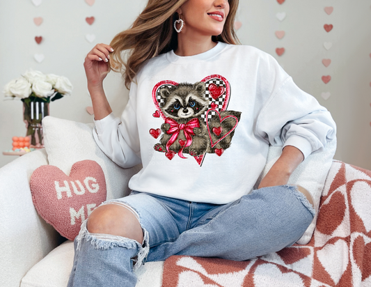 Valentine's Raccoon DTF Transfer