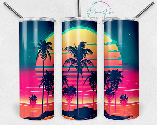 Neon Sunset Beach